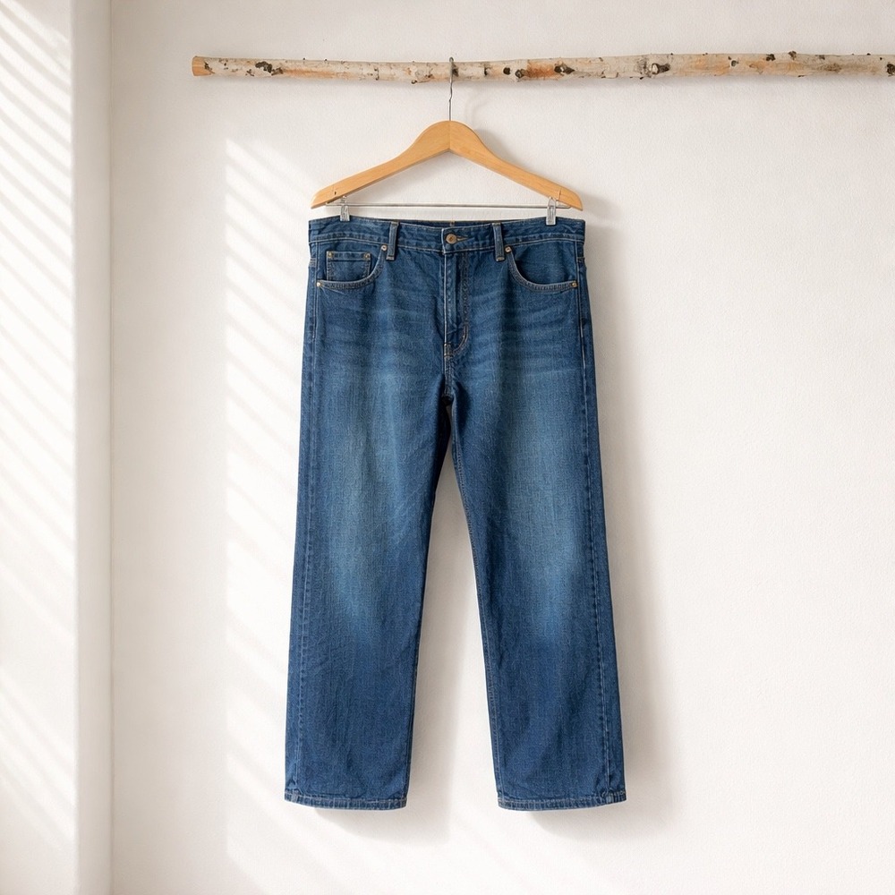 Levis 569 Loose Straight Jeans Mens 40x30‎ Blue Medium Wash Relaxed Fit Denim